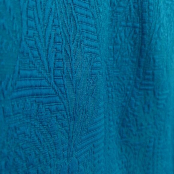 Ruby Rd Women's 12 Teal Ruffled Long Sleeve Jacket - Picture 13 of 16